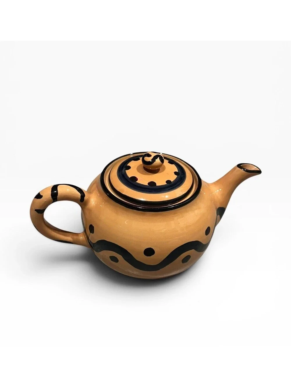 Vintage Paula Sweet Grazia Deruta Teapot Italy Postmodern Pottery SMALL CHIP